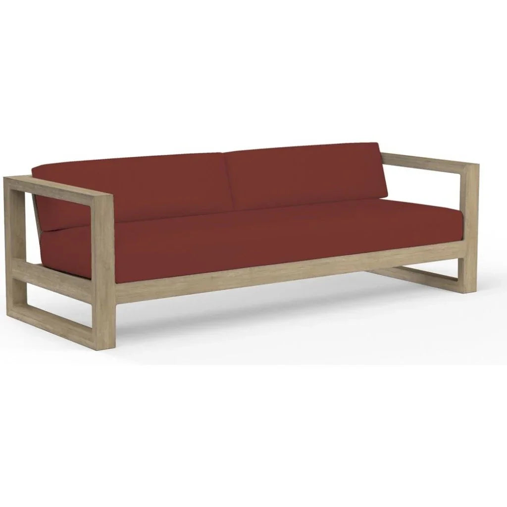 Coastal Teak Sunbrella Outdoor Couch - LOOMLAN - Sunset West - Outdoor Sofas &amp; Loveseats