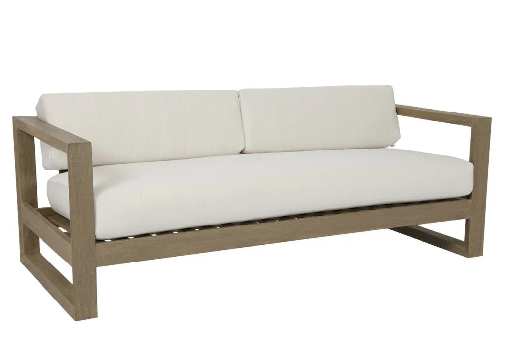 Coastal Teak Sunbrella Outdoor Couch - LOOMLAN - Sunset West - Outdoor Sofas &amp; Loveseats