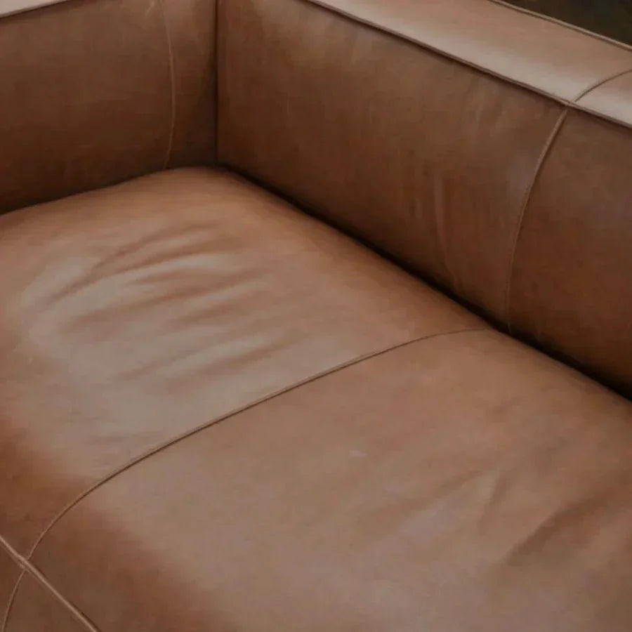 Contemporary Leather Club Sofa - LOOMLAN - Uptown Sebastian - Sofas &amp; Loveseats