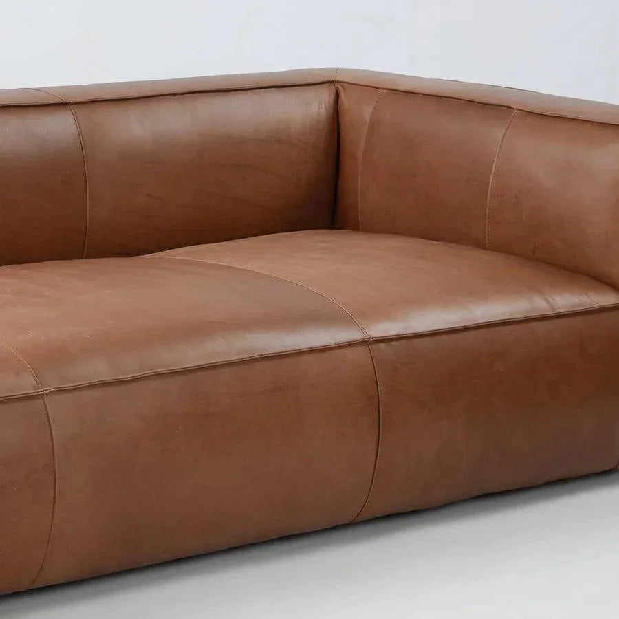 Contemporary Leather Club Sofa - LOOMLAN - Uptown Sebastian - Sofas &amp; Loveseats