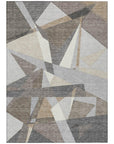 LOOMLAN Rugs Contoure Brown Washable Indoor-Outdoor Rug