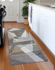 LOOMLAN Rugs Contoure Brown Washable Indoor-Outdoor Rug