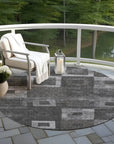 LOOMLAN Rugs Cora Black Washable Indoor-Outdoor Rug