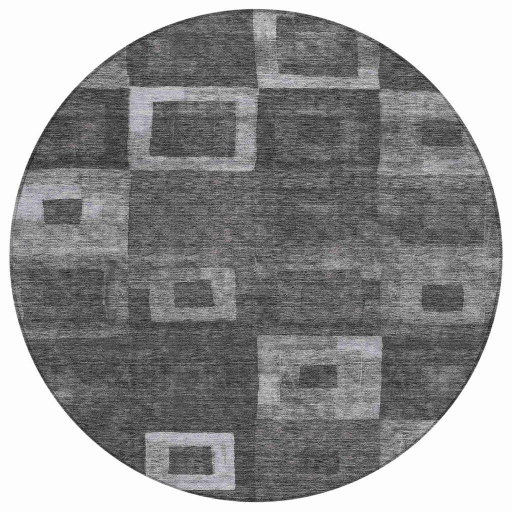 LOOMLAN Rugs Cora Black Washable Indoor-Outdoor Rug
