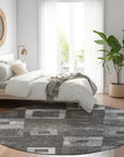 LOOMLAN Rugs Cora Black Washable Indoor-Outdoor Rug