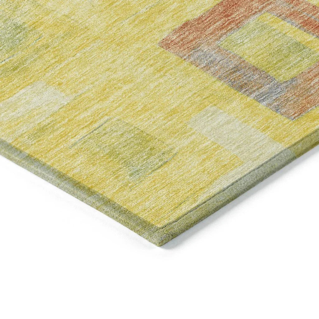 LOOMLAN Rugs Cora Gold Washable Indoor-Outdoor Rug