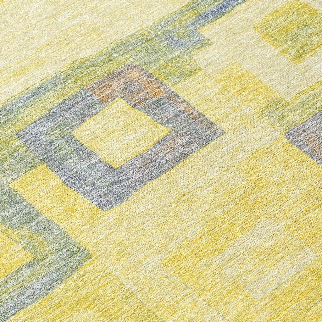 LOOMLAN Rugs Cora Gold Washable Indoor-Outdoor Rug