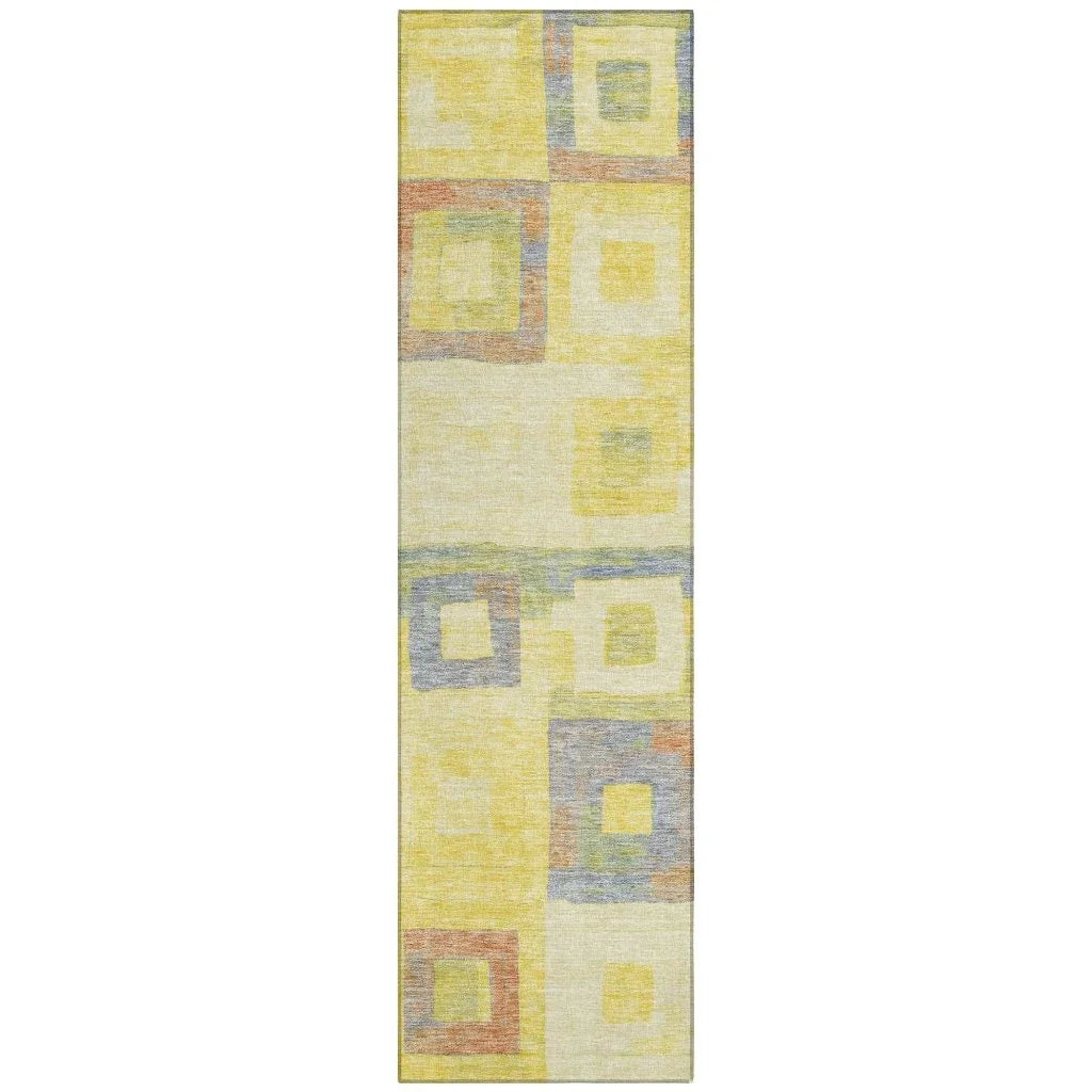 LOOMLAN Rugs Cora Gold Washable Indoor-Outdoor Rug