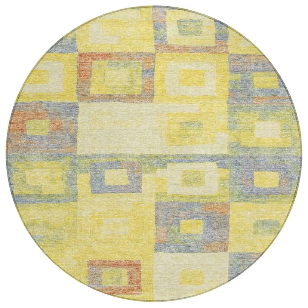 LOOMLAN Rugs Cora Gold Washable Indoor-Outdoor Rug
