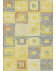 LOOMLAN Rugs Cora Gold Washable Indoor-Outdoor Rug