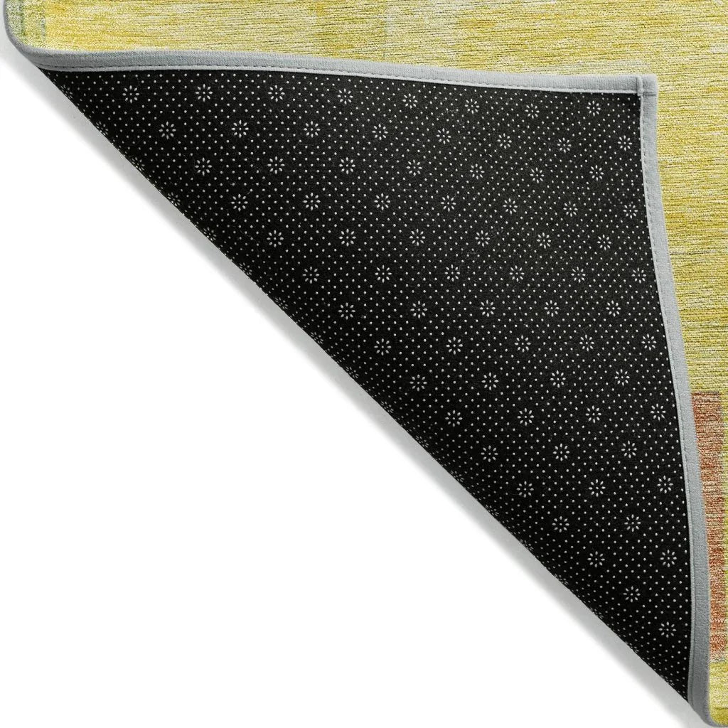 LOOMLAN Rugs Cora Gold Washable Indoor-Outdoor Rug