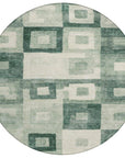 LOOMLAN Rugs Cora Green Washable Indoor-Outdoor Rug
