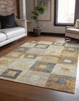 LOOMLAN Rugs Cora Ivory Washable Indoor-Outdoor Rug