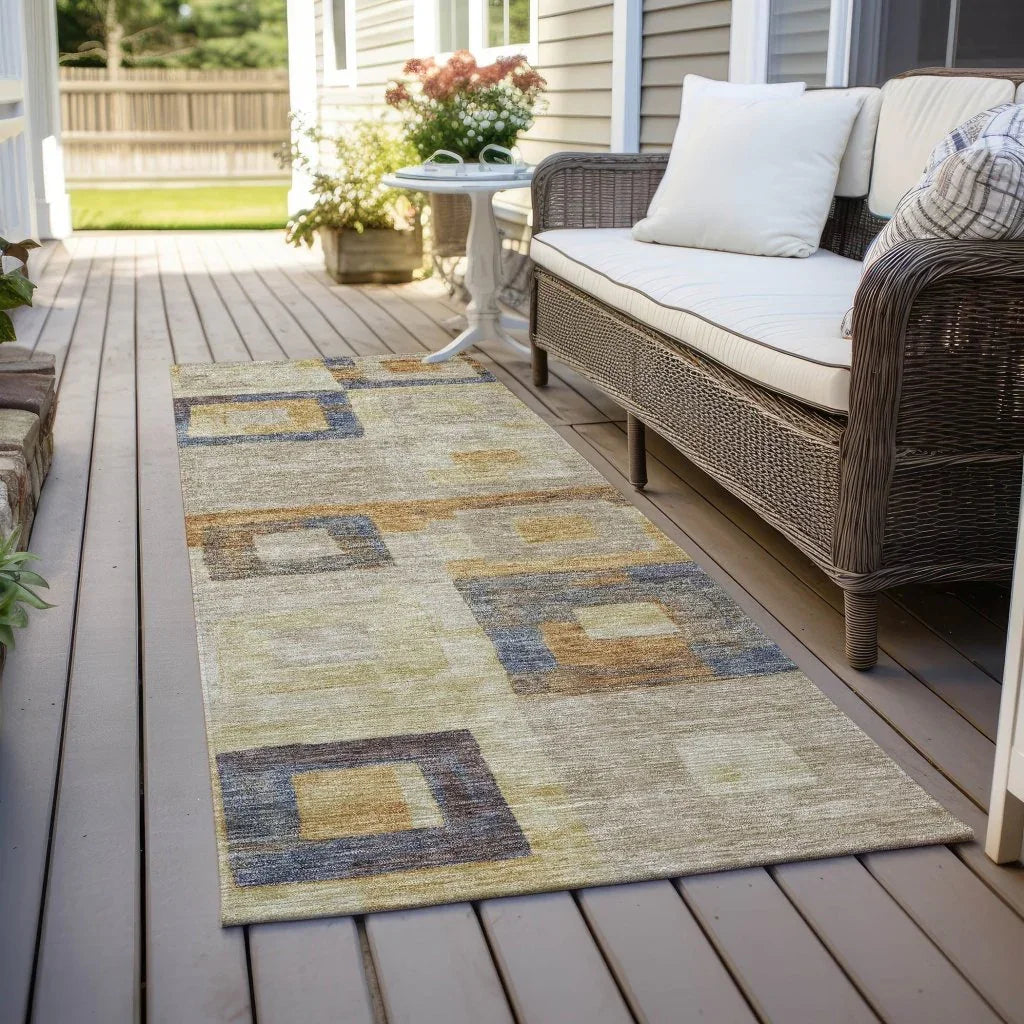 LOOMLAN Rugs Cora Ivory Washable Indoor-Outdoor Rug