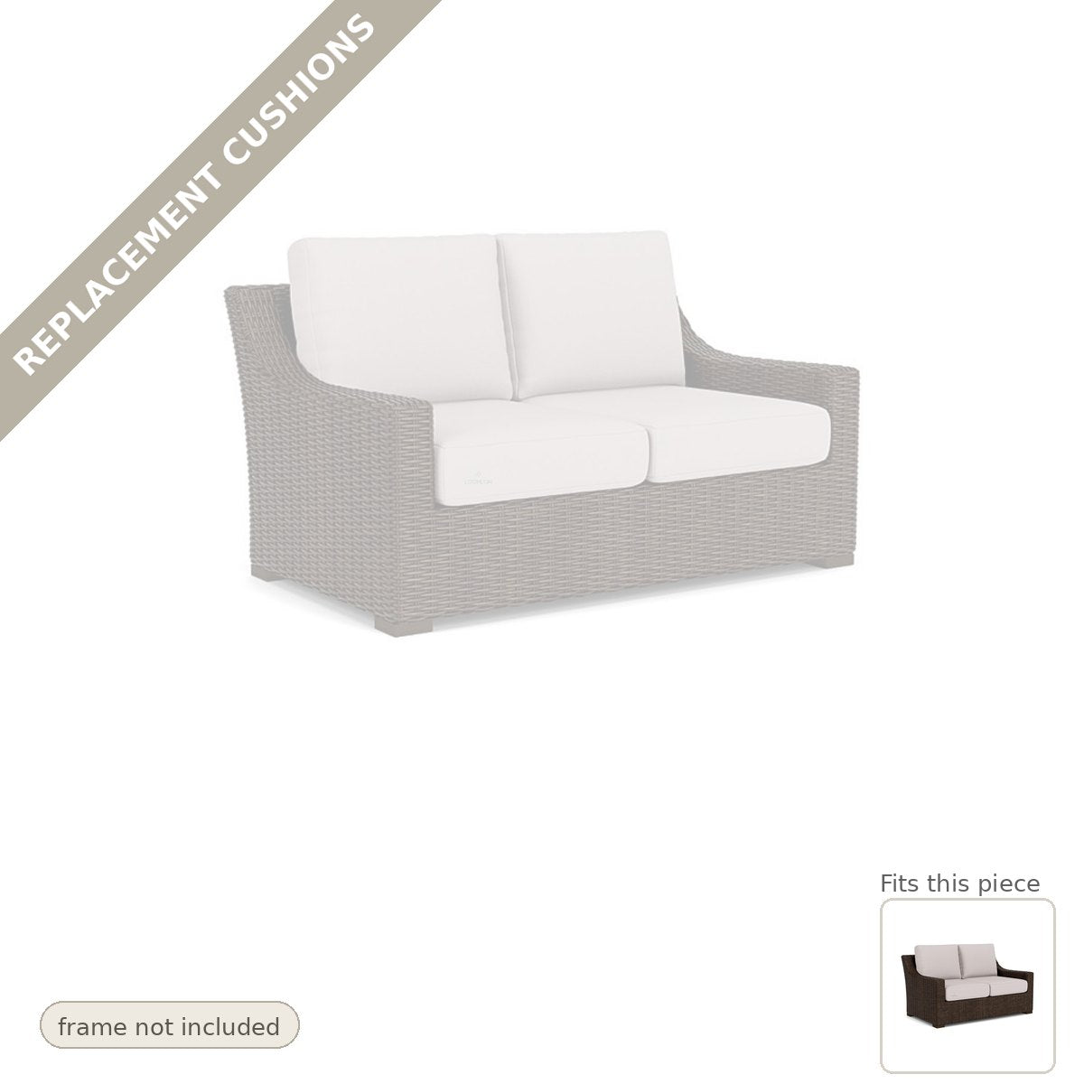 Cushions: Replacement For Mesa Outdoor Furniture Loveseat - Made to Order in the USA