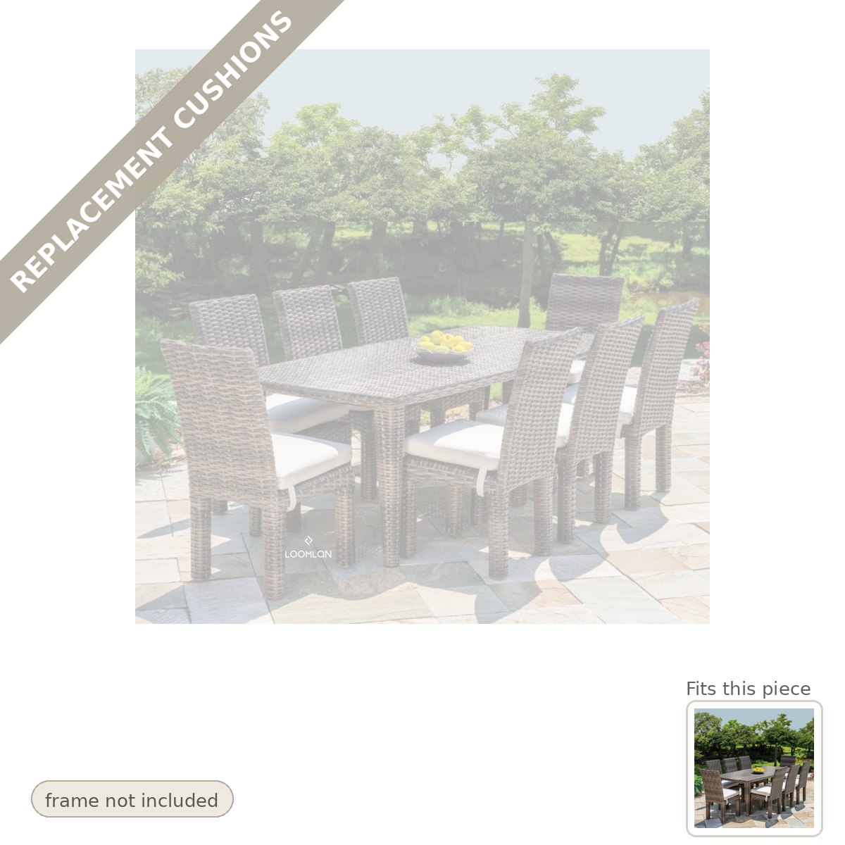 Cushions: Replacement Cushion For Largo Outdoor Dining Chair - Made to Order in the USA