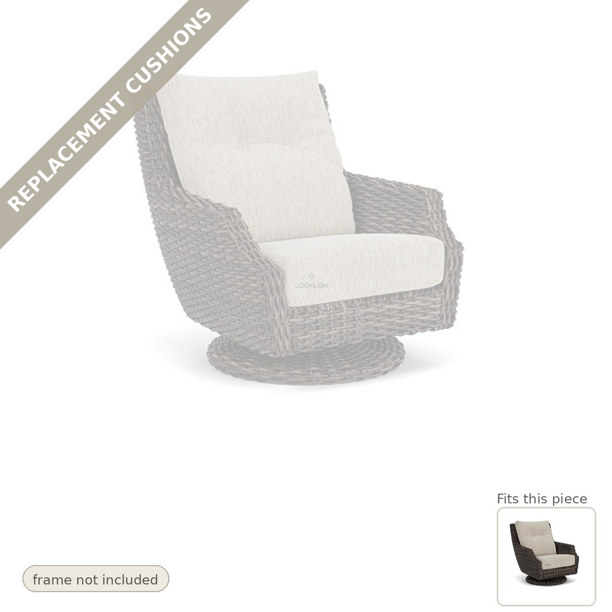 Cushions: Replacement Cushion For Largo High Back Lounge Chair - Made to Order in the USA