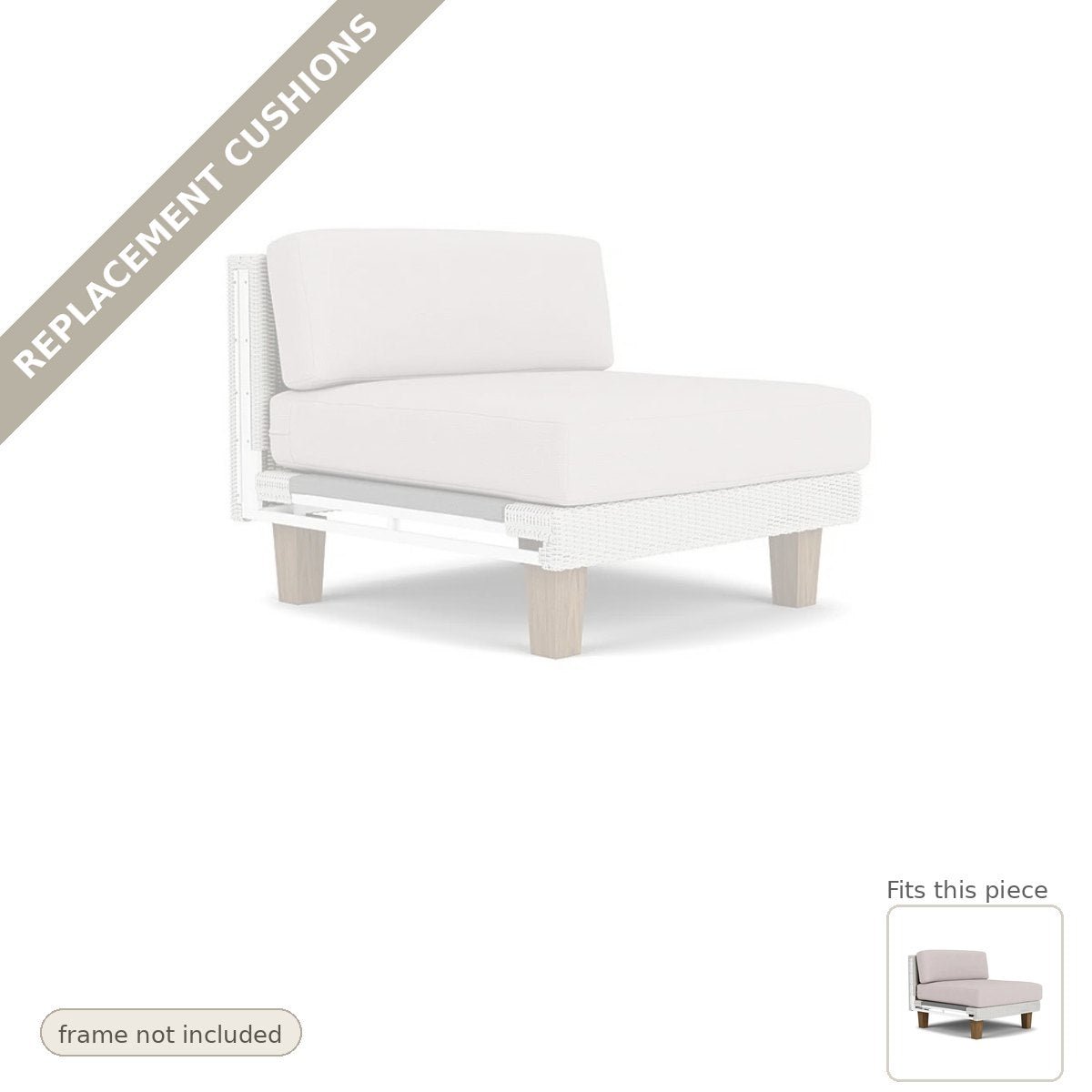 Cushions: Replacement Cushions For Catalina Outdoor Lounge Chair - Made to Order in the USA