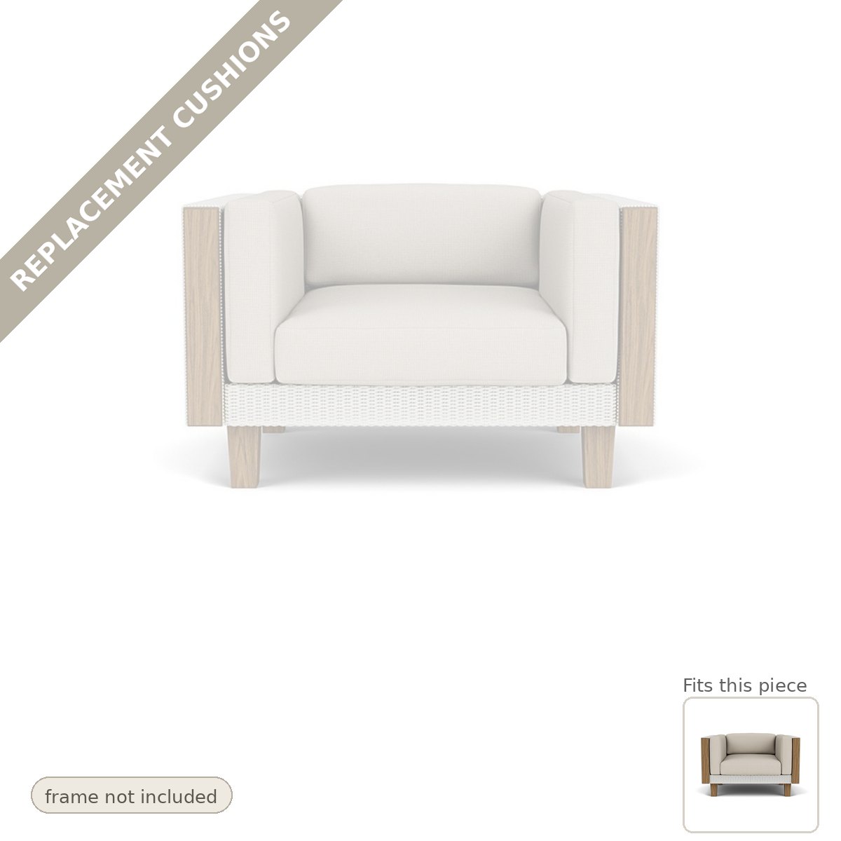 Cushions: Replacement Cushion For Catalina Sunbrella Lounge Chair - Made to Order in the USA