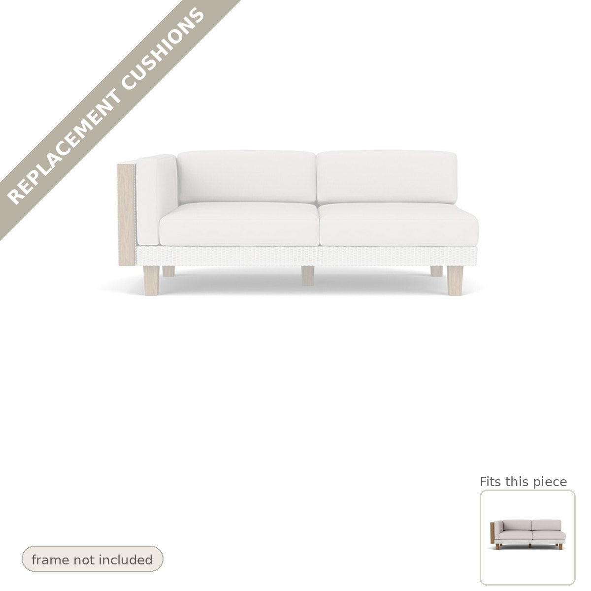 Cushions: Replacement Cushions For Catalina Sunbrella Settee - Made to Order in the USA