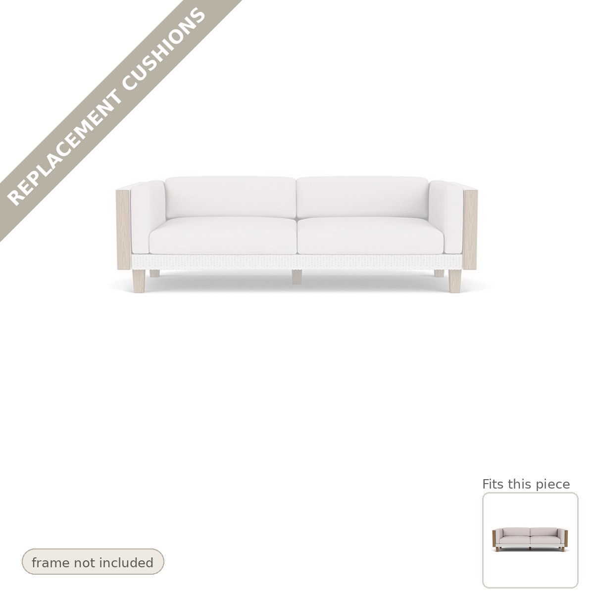 Cushions: Replacement Cushions For Catalina Sunbrella Lounge Sofa - Made to Order in the USA