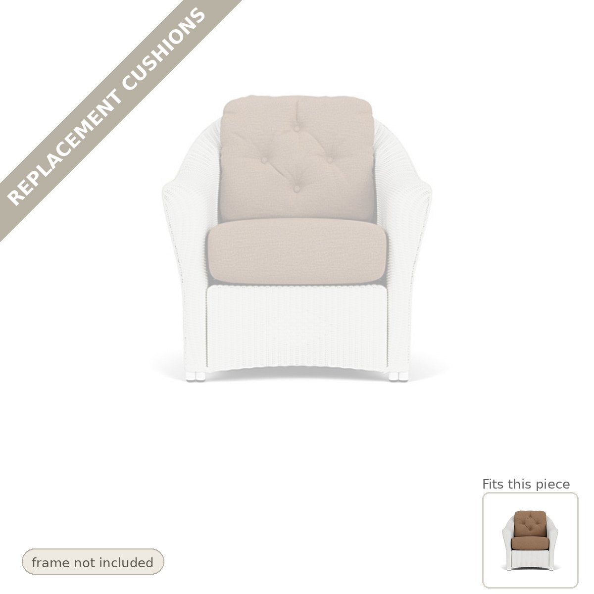 Cushions: Reflections Replacement Cushions for Lounge Chair - Made to Order in the USA