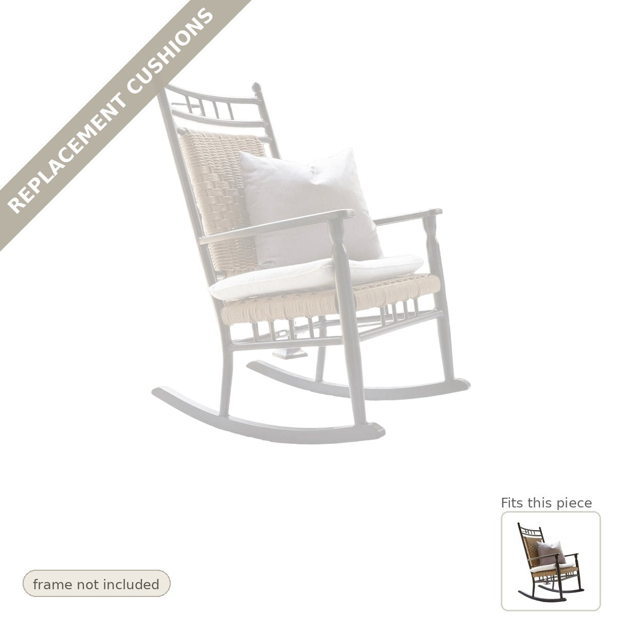 Cushions: Replacement Cushions For Low Country Porch Rocker - Made to Order in the USA