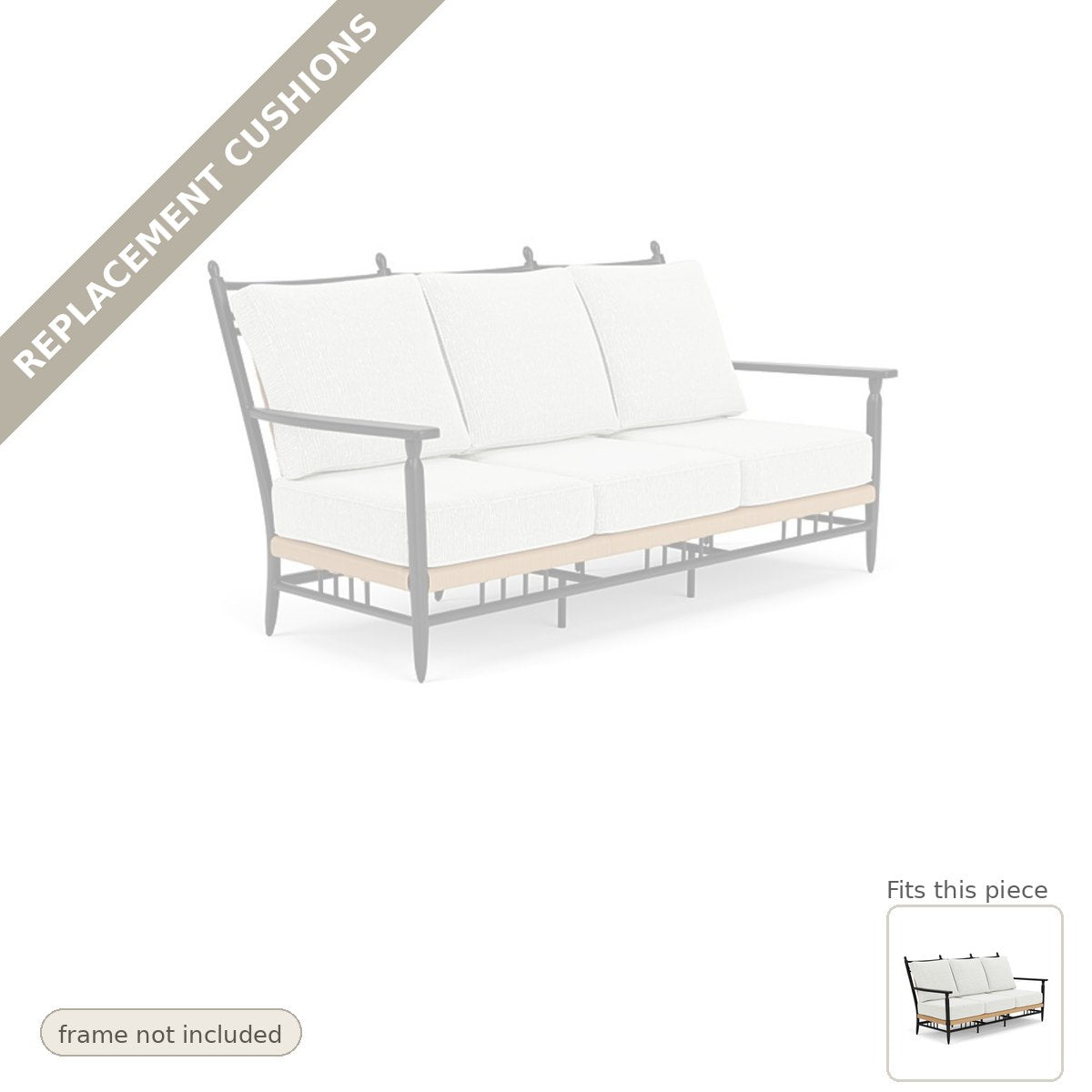 Cushions: Replacement Cushions For Low Country Outdoor Couch - Made to Order in the USA