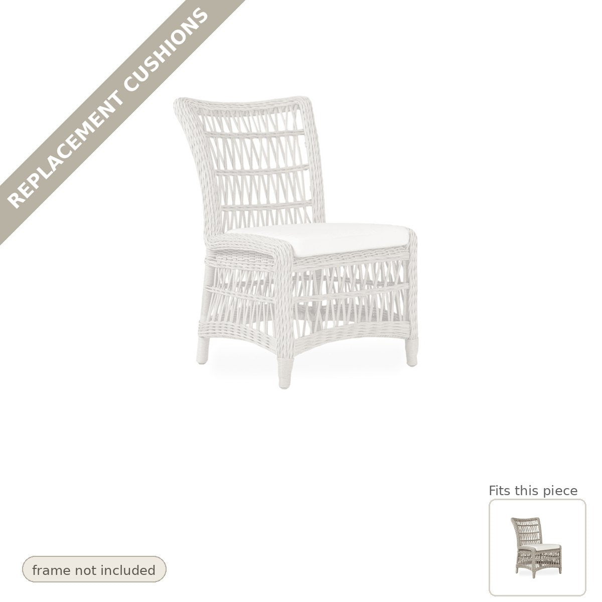 Cushions: Replacement Cushions for Mackinac Dining Chair Outdoor - Made to Order in the USA