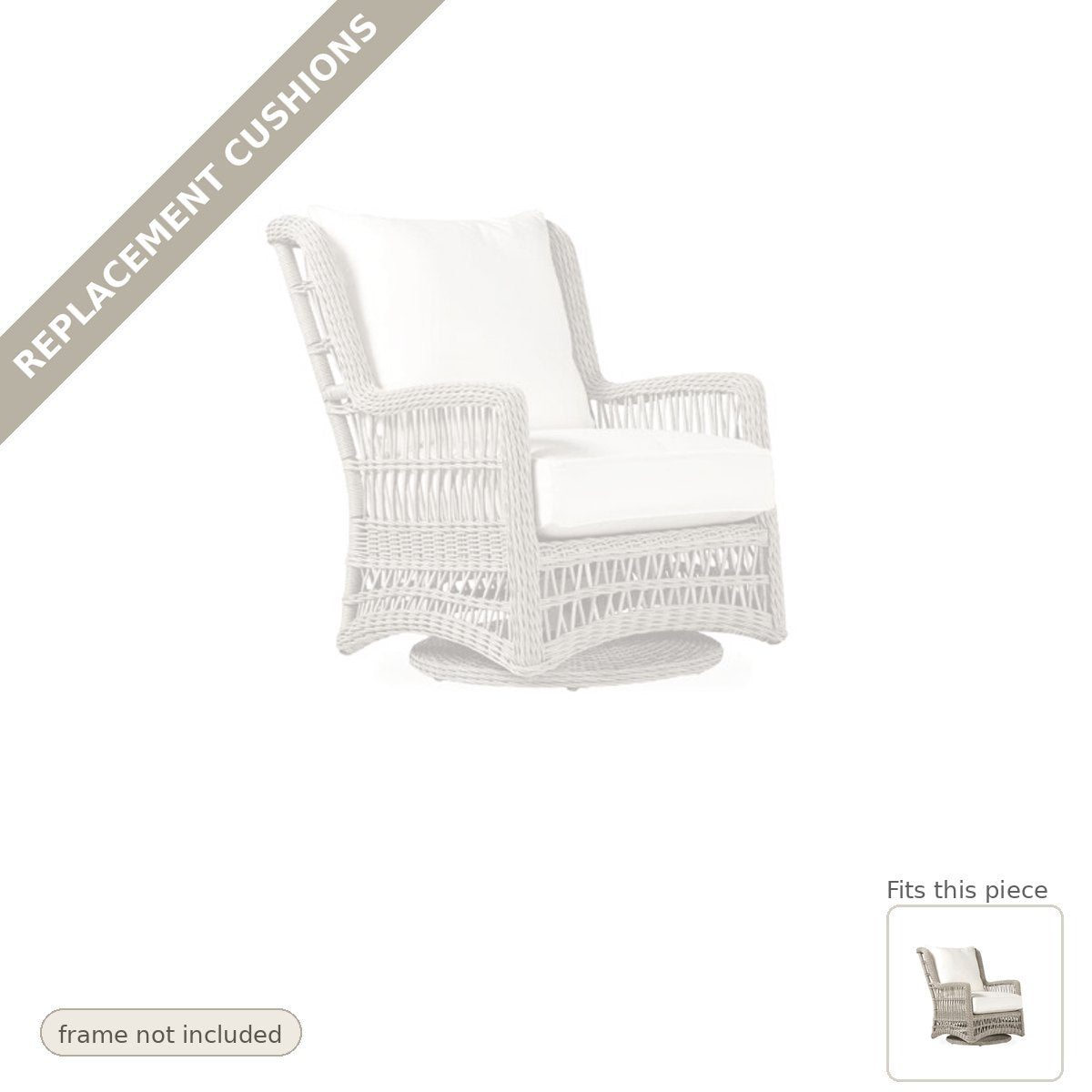 Cushions: Replacement Cushion for Mackinac High Back Swivel Chair - Made to Order in the USA