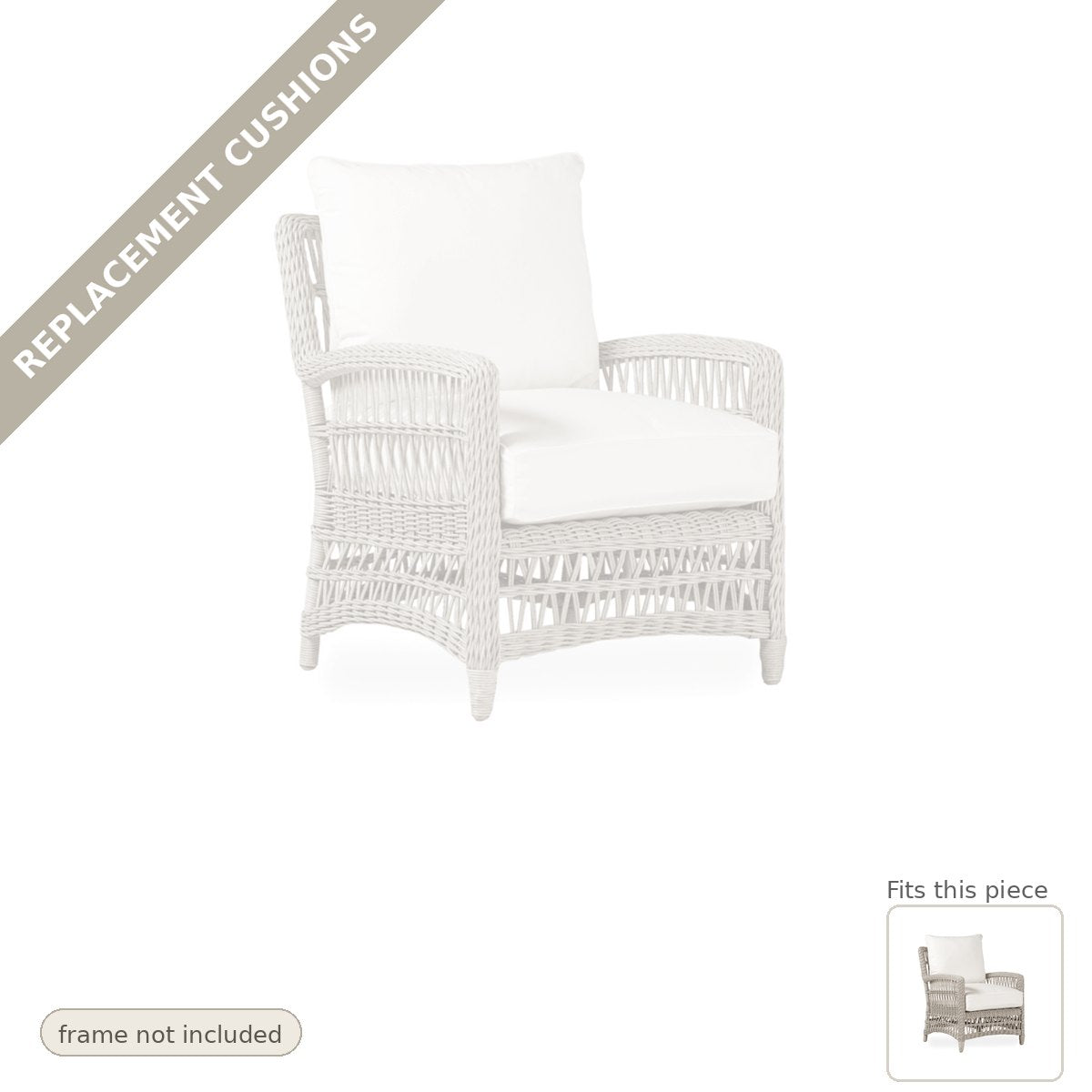 Cushions: Replacement Cushions for Mackinac Lounge Chair Outdoor - Made to Order in the USA