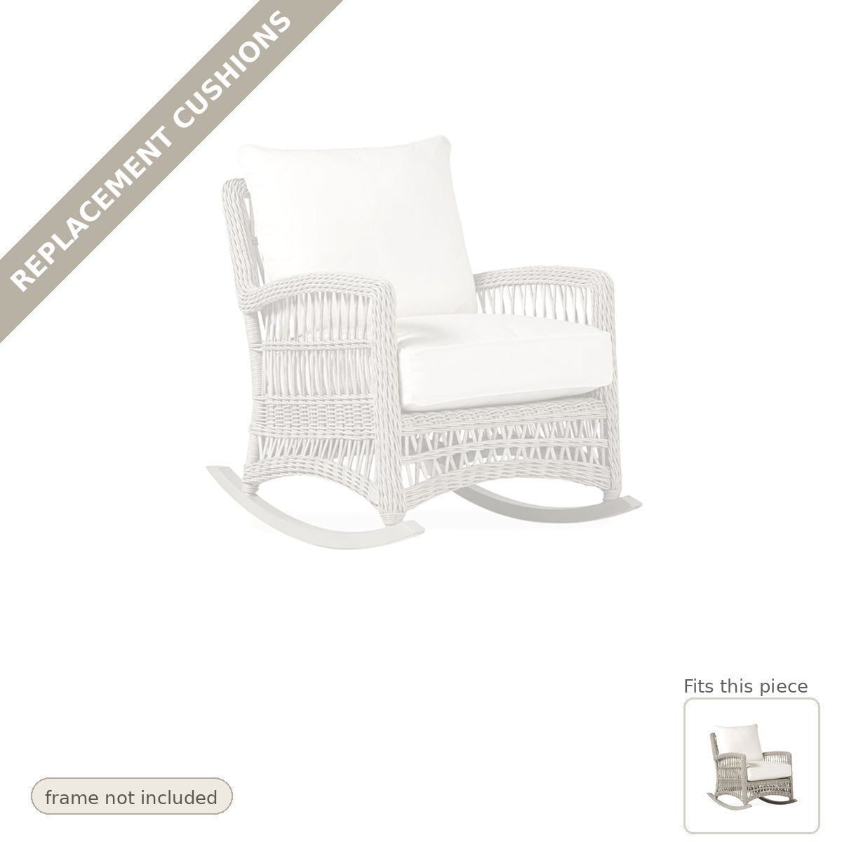 Cushions: Replacement Cushions for Mackinac Lounge Rocker - Made to Order in the USA