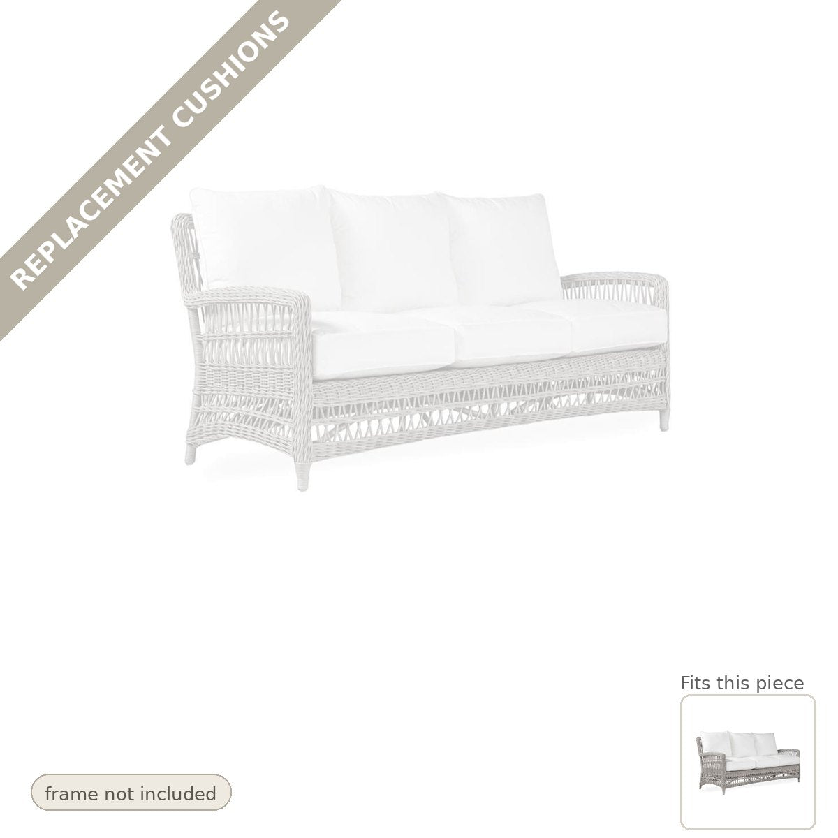Cushions: Replacement Cushions for Mackinac Outdoor Couch - Made to Order in the USA