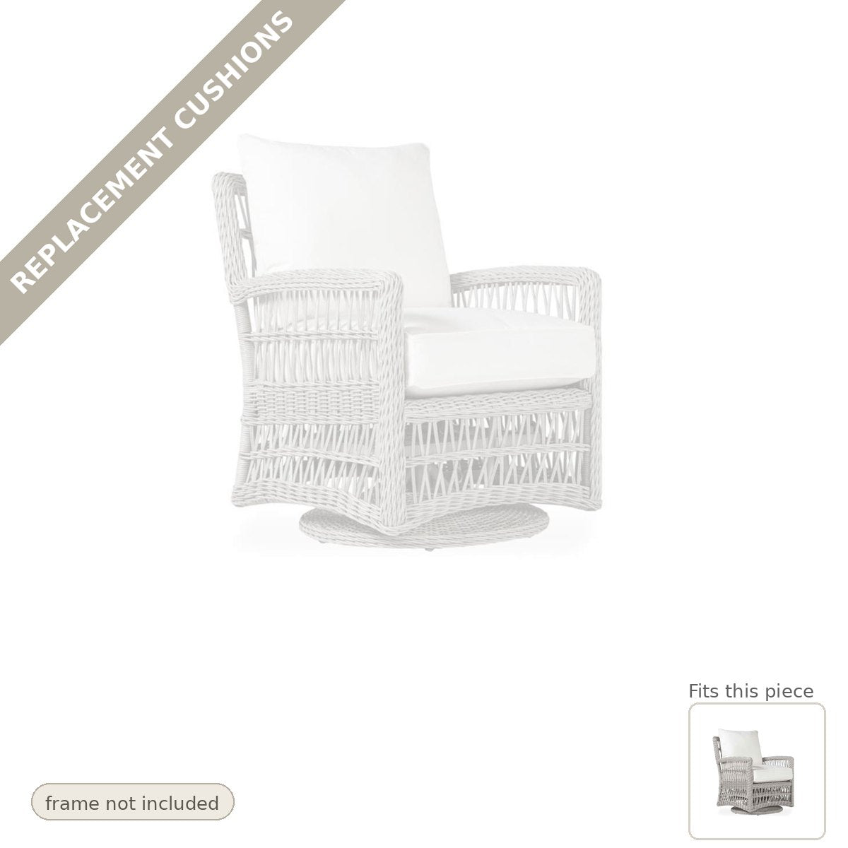 Cushions: Replacement Cushions for Mackinac Swivel Glider Chair - Made to Order in the USA
