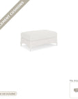 Cushions: Replacement Cushions For Mandalay Outdoor Large Ottoman - Made to Order in the USA
