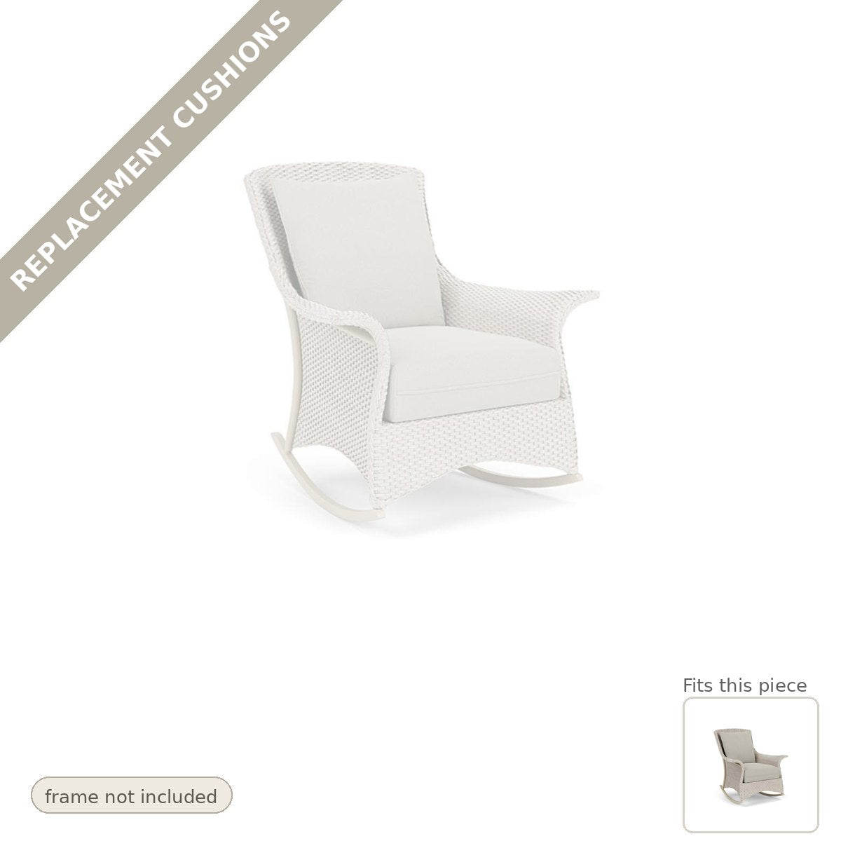 Cushions: Replacement Cushions For Mandalay Outdoor Lounge Rocker - Made to Order in the USA