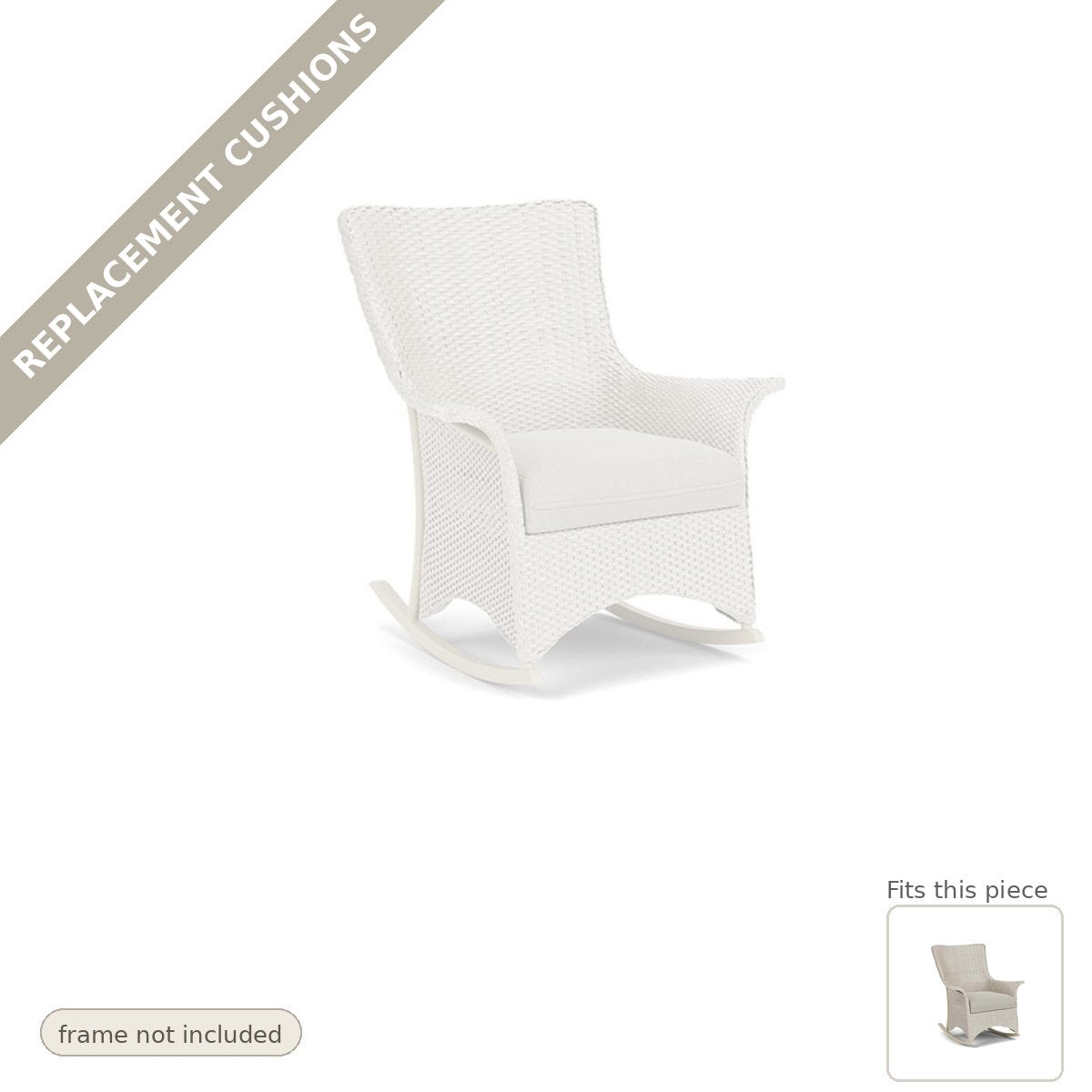 Cushions: Replacement Cushions For Mandalay Outdoor Porch Rocker - Made to Order in the USA