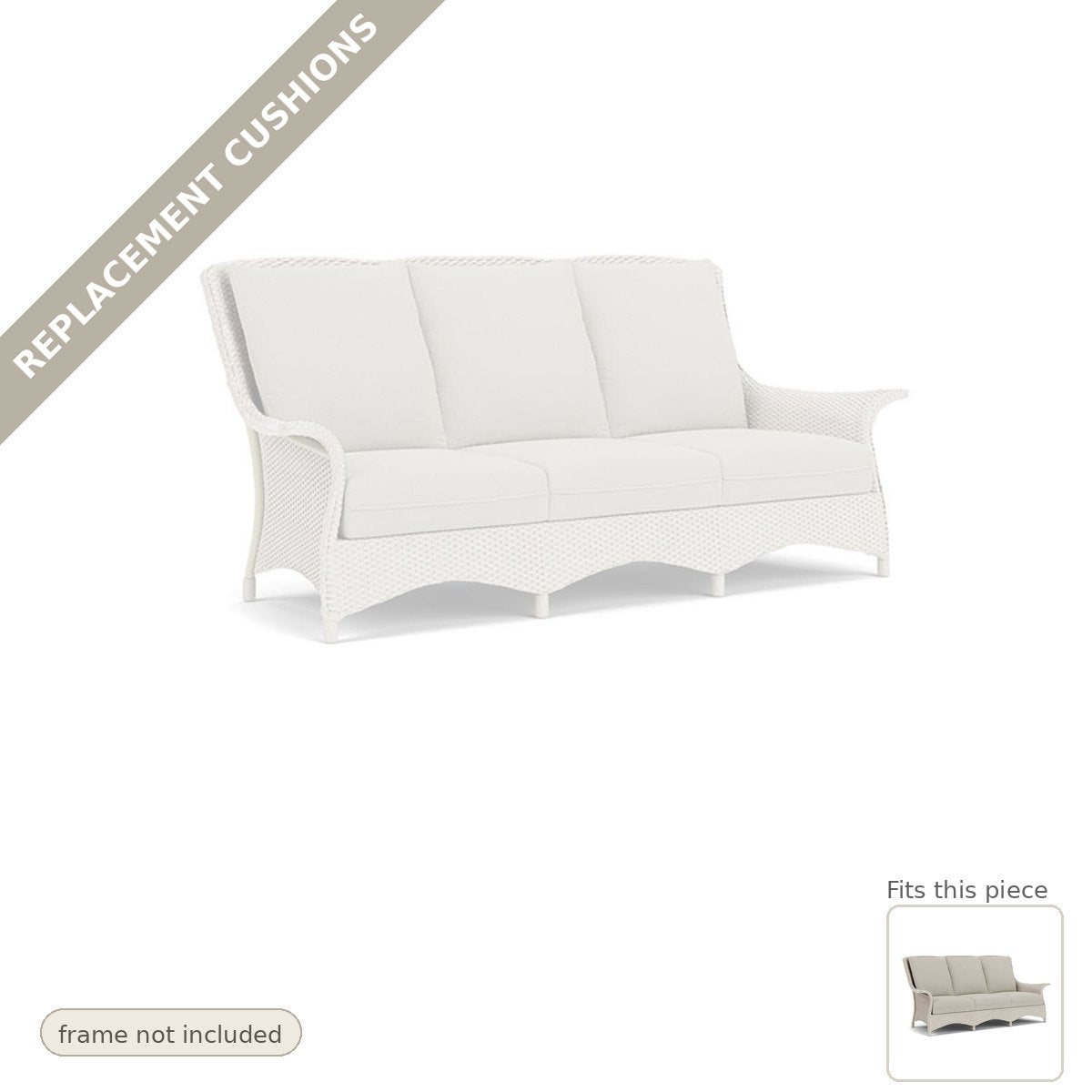Cushions: Replacement Cushions For Mandalay Outdoor Couch - Made to Order in the USA