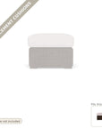 Cushions: Replacement For Mesa Outdoor Furniture Ottoman - Made to Order in the USA