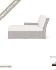 Cushions: Replacement Cushions For Mesa Outdoor Right Arm Chaise - Made to Order in the USA