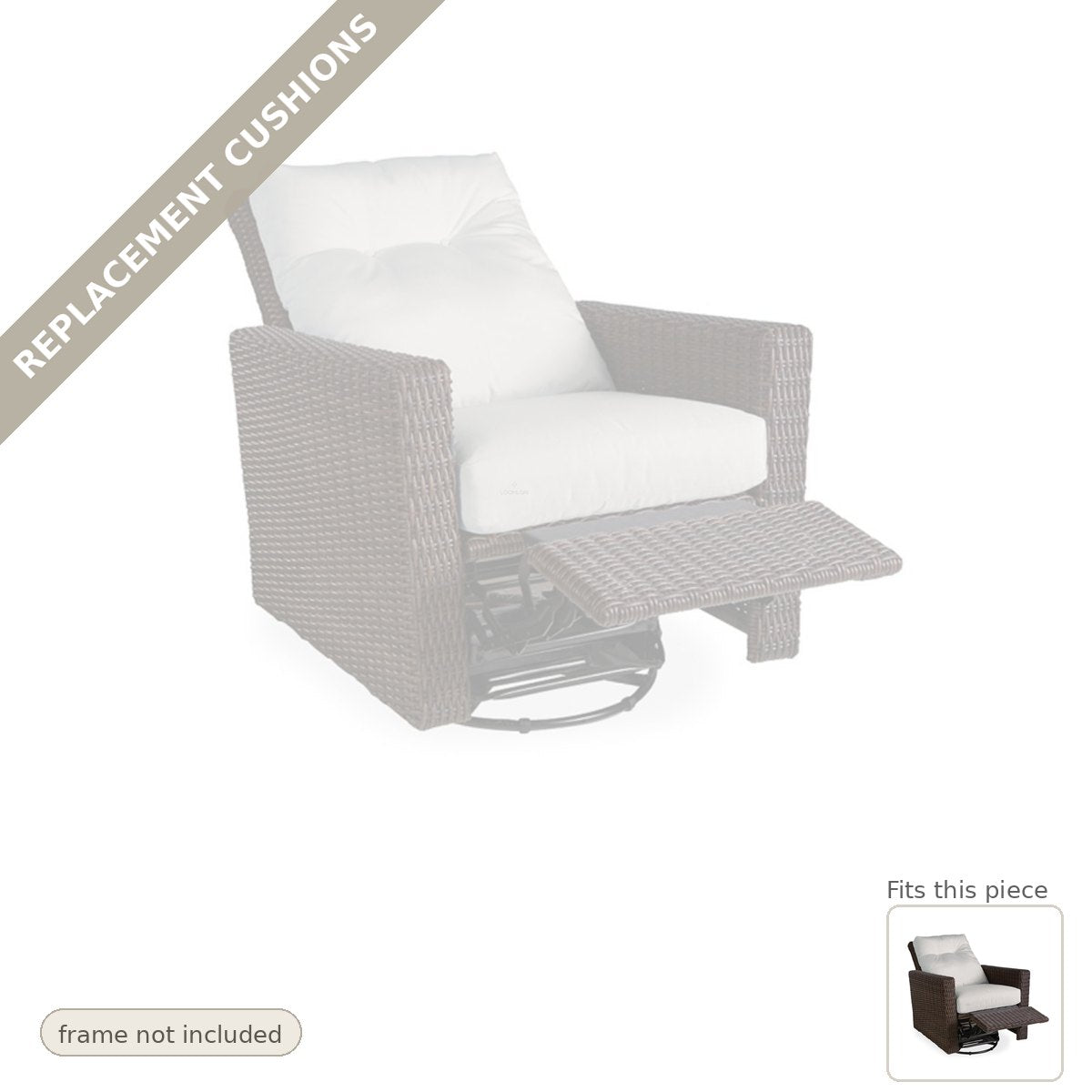 Cushions: Replacement Cushion For Mesa Outdoor Recliner - Made to Order in the USA