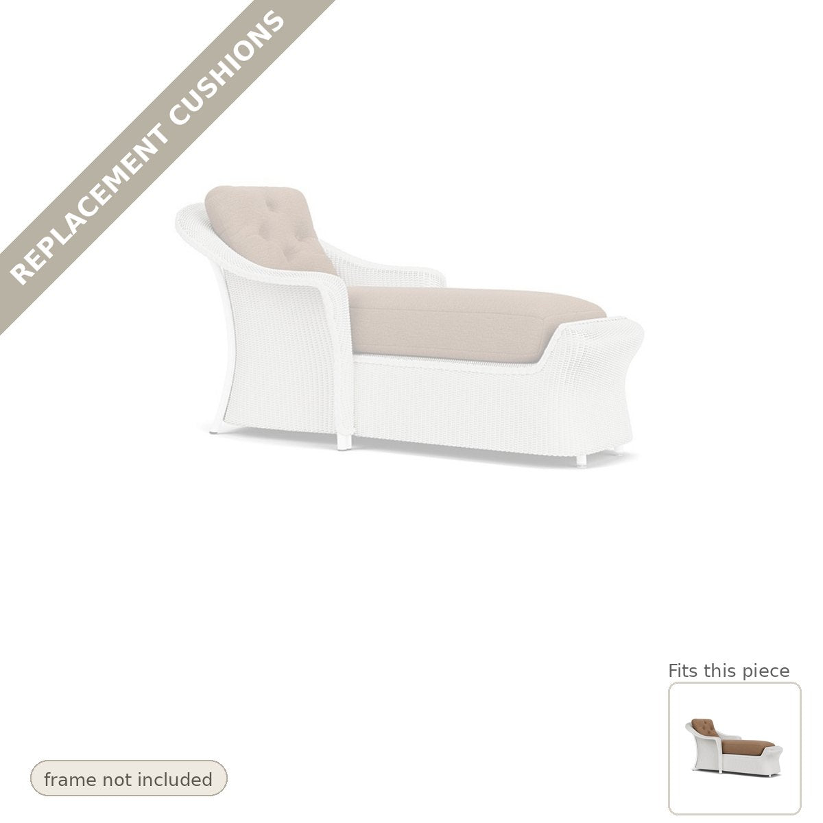 Cushions: Reflections Outdoor Replacement Cushions Day Chaise - Made to Order in the USA