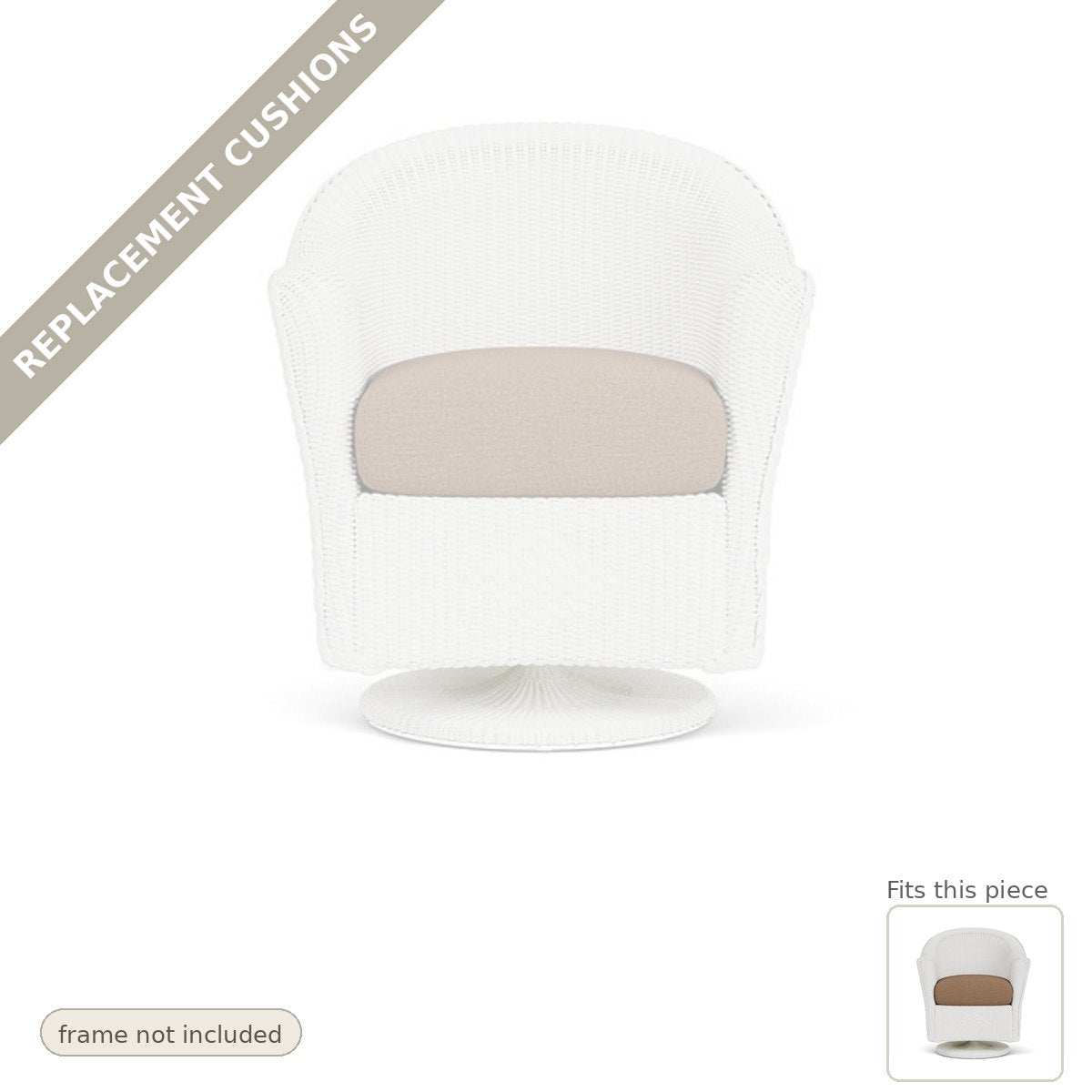 Cushions: Reflections Replacement Cushions Dining Swivel Chair - Made to Order in the USA