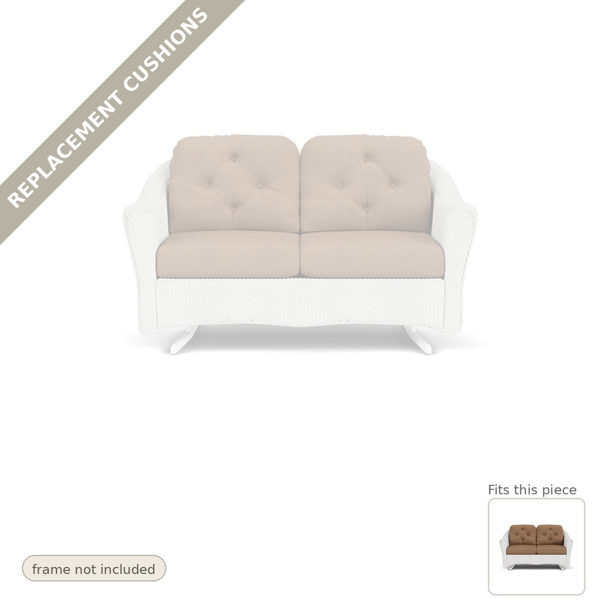 Cushions: Reflections Replacement Cushions for Loveseat Glider - Made to Order in the USA