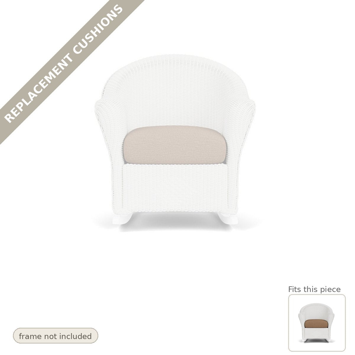 Cushions: Reflections Replacement Cushions for Porch Rocker - Made to Order in the USA