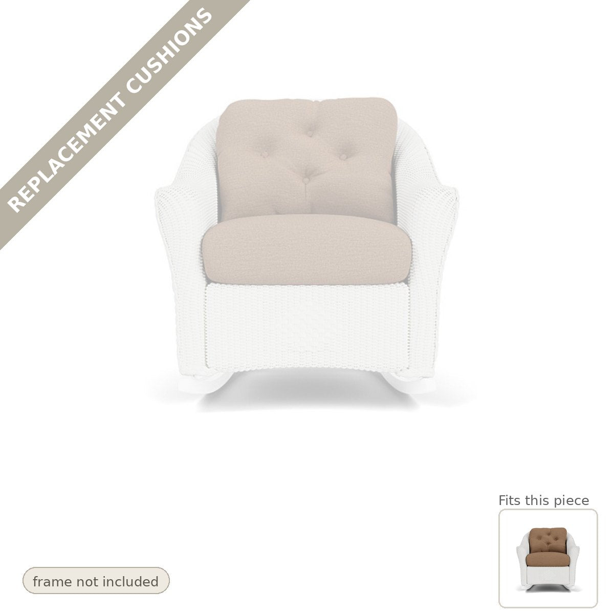 Cushions: Reflections Replacement Cushions for Lounge Rocker - Made to Order in the USA