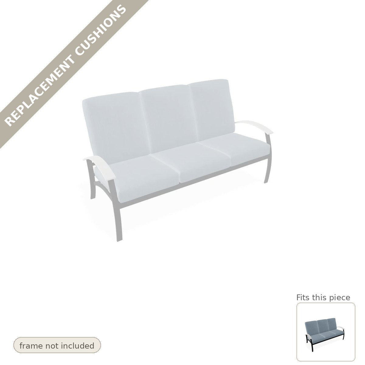 Cushions: New Cushions for the Belle Isle Deep Seat Three-Seat Sofa