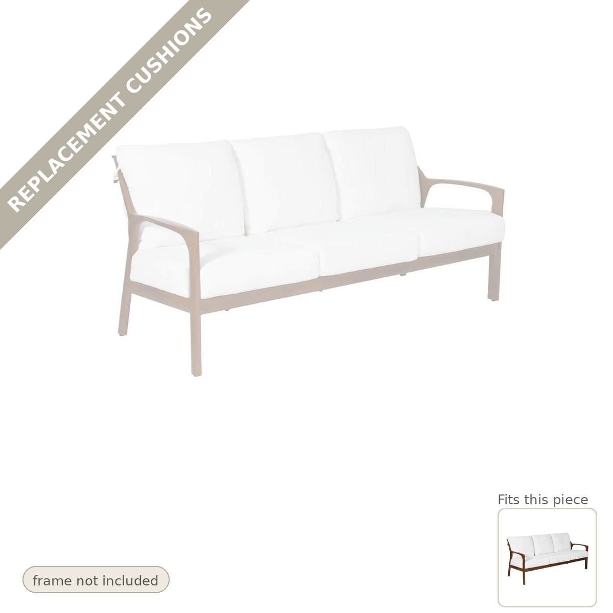 Cushions: New Cushions for the Castelle Berkeley Outdoor 3-Seater Sofa Deep Cushions