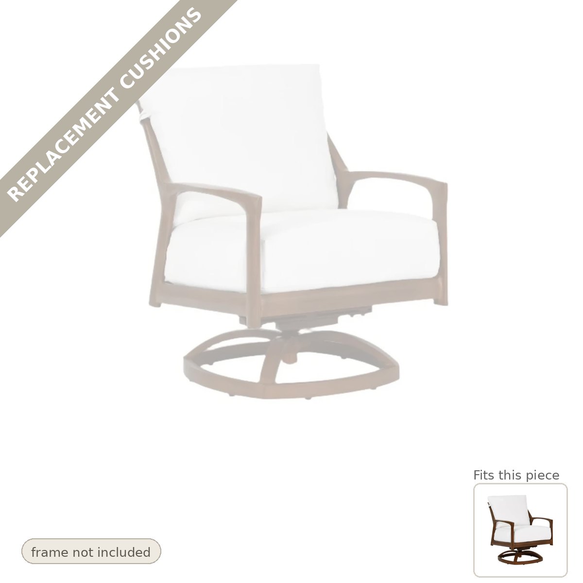Cushions: New Cushions for the Castelle Berkeley Lounge Outdoor Swivel Chair Made USA