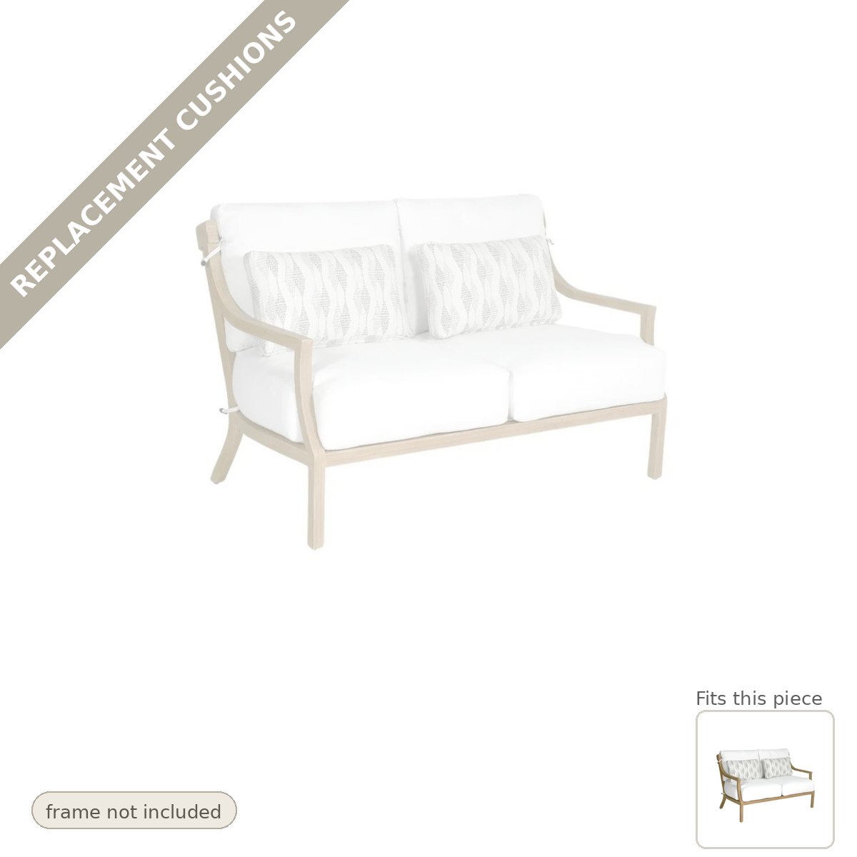 Cushions: New Cushions for the Nicoya Deep Seating Cushioned Loveseat